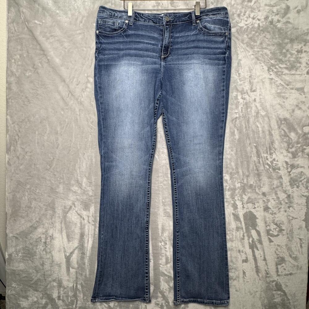 BKE Payton Jeans Mens 38x35 Blue Mid Rise Bootcut Stretch Denim Medium Wash